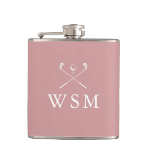 Personliga Monogram Golfklubbor Dammrosa Rosa Fickplunta