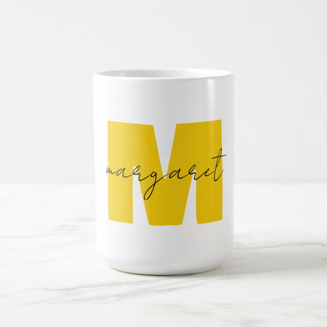 Personliga Monogram Initialbokstäver Namn Kaffemugg (Center)