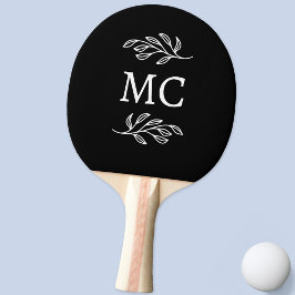 Personliga monogram initialer Botanisk blad Pingisracket