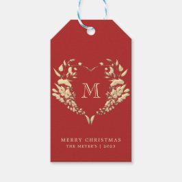 Personliga monogram julklappsbrickor presentetikett