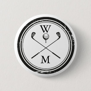 Personliga monogramgolfklubbor knapp