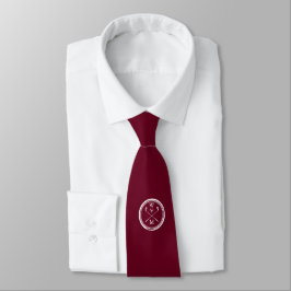 Personliga monograminitialer Burgunderröd golf Slips
