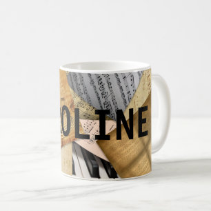 Personliga musiknoter pianonoter musik kaffemugg