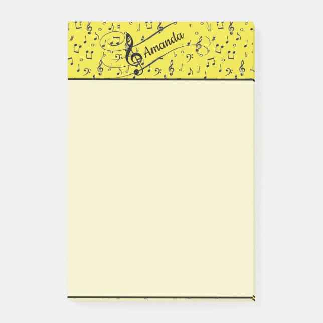 Personliga musiknoter post-it block (Framsida)