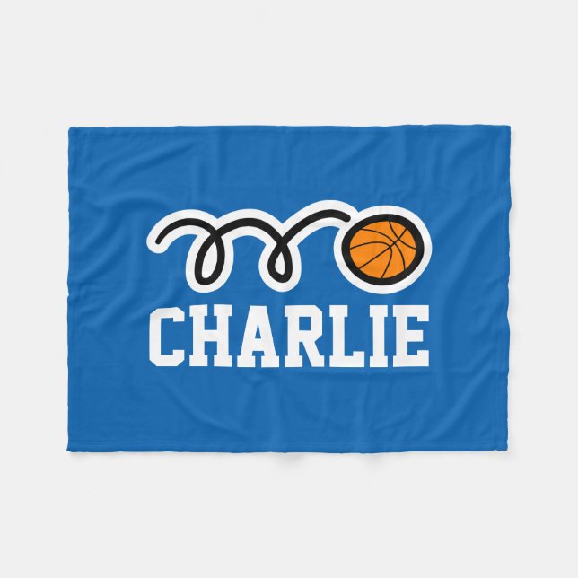 Personliga namn basketfiltar fleecefilt (Framsidan (Horisontell))