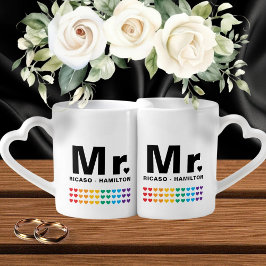 Personliga namn med Mr och Mr typografi Parmuggar