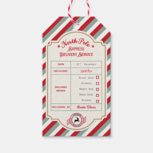 Personliga officiella North Pole Santa-presenttagg Presentetikett