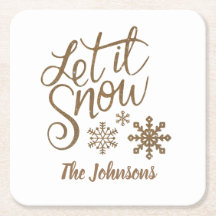 Personliga Pappers Julunderlägg med Snötema