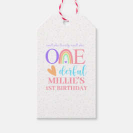 Personliga pastellfärgade regnbågskort för gåvor presentetikett