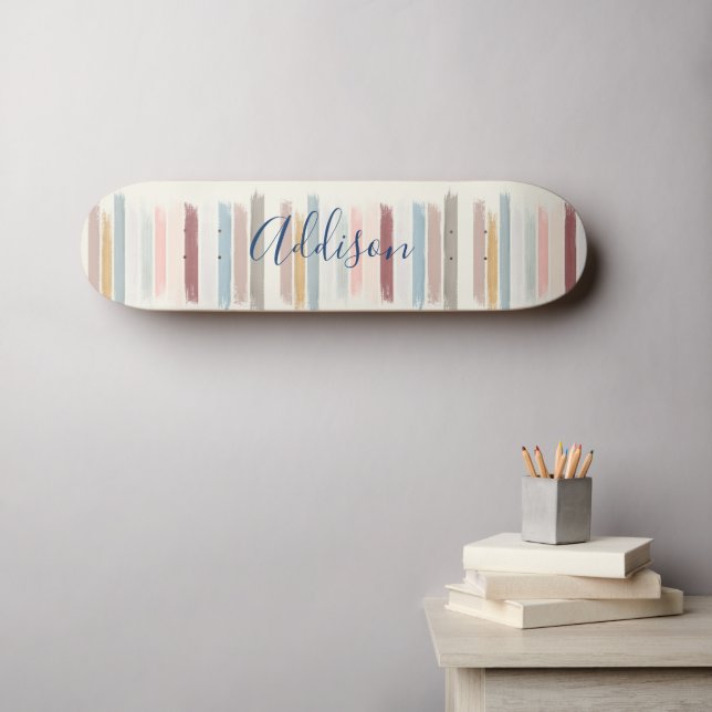 Personliga pastellpenseldrag  mini skateboard bräda 18,5 cm (Väggkonst (Horz))