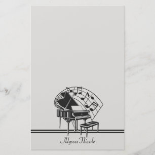 Personliga pianotoner brevpapper