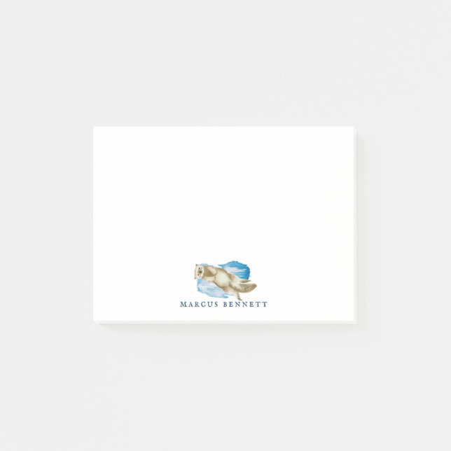 Personliga Post It-anteckningar | Havsutter Post-it Block (Framsida)