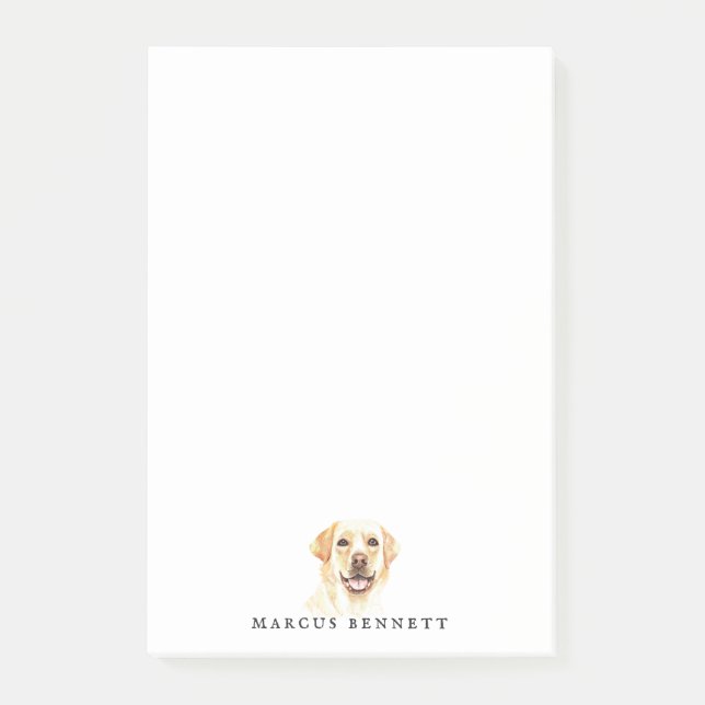 Personliga Post It-anteckningar | Labrador Retriev Post-it Block (Framsida)