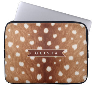 Personliga presenter med hjorttryck i neutral stil laptop fodral