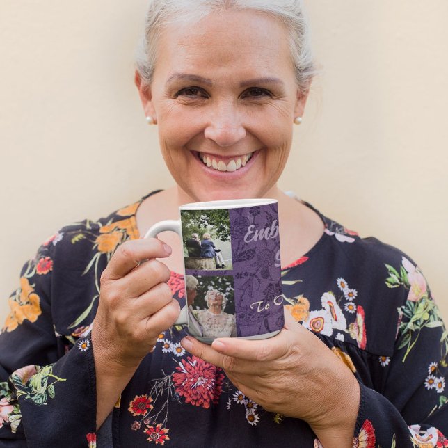 Personliga presenter till äldre föräldrar par Viol Mugg (Custom Gifts for Older Parents Couples Violet Mug)