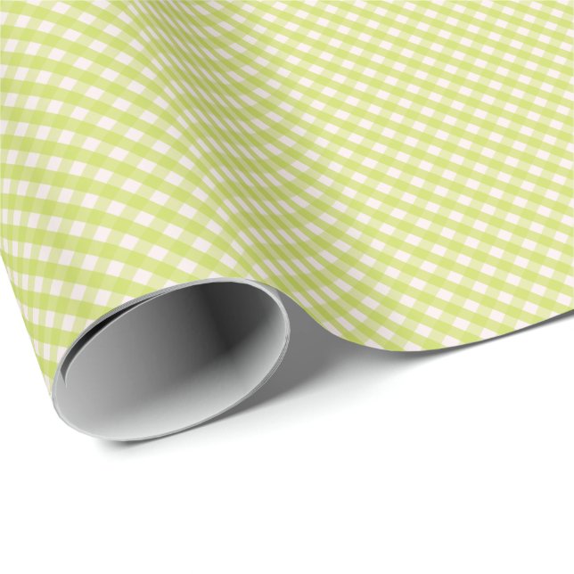 Personliga presentetiketter i gingham presentpapper (Rullad Hörn)