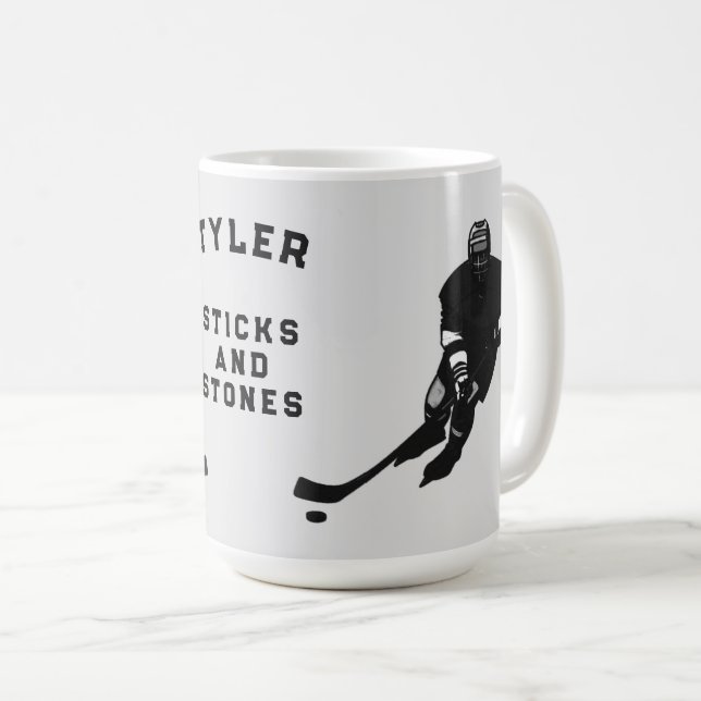 Personliga presentidéer för hockeyspelare kaffemugg (Framsida höger)