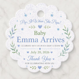 Personliga presentkort för baby shower gåvor etiketter