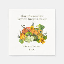 Personliga pumpapar i höst- och Thanksgiving-tema