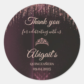 Personliga Quinceañera-dekaler | Anpassat namn & Runt Klistermärke