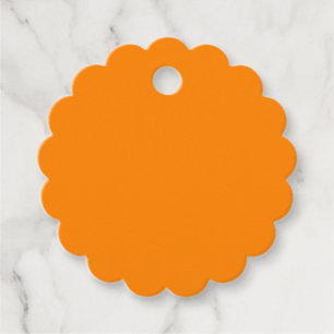 Personliga räfflade neonorange gåvor etiketter