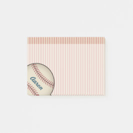 Personliga randiga baseboll Post It Notes-gåva Post-it Block