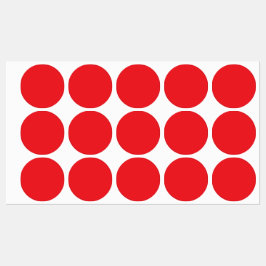 Personliga röda monogrametiketter klistermärke