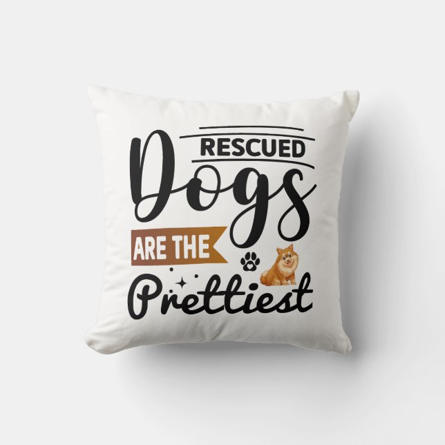 Personliga roliga hundcitatdesigner kudde (Framsida)