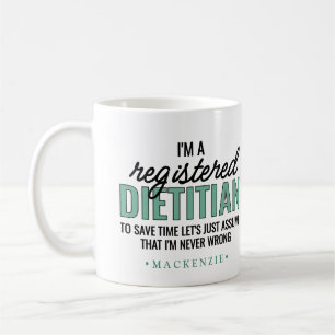 Personliga roliga RD-dietistgåvor Kaffemugg