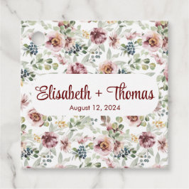 Personliga romantiska blommiga pastellfärgade pres gåvor etiketter