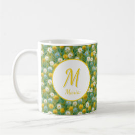 Personliga romantiska vårblommor för kvinnor kaffemugg