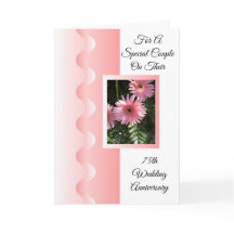 Personliga rosa blommor 75-års bröllopsdag