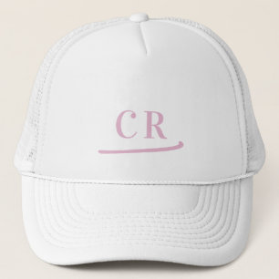 Personliga Rosa Initialer med Monogram Minimalisti Keps
