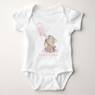 Personliga rosa och grå elefantröjor t shirt