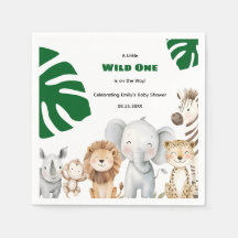 Personliga Safari Baby Shower Servetter