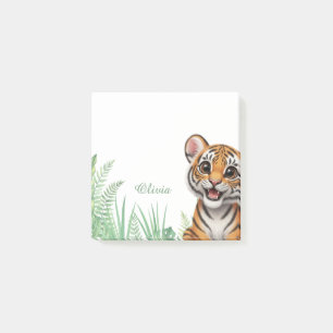 Personliga Safari Tiger Klisterlappar Post-it Block
