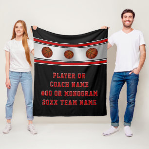 Personliga Senior Basketpresentidéer, Svart Fleecefilt