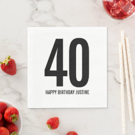 Personliga servetter för 40-årsdag