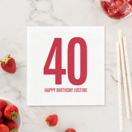 Personliga servetter för 40-årsdag