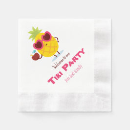 Personliga servetter för Pineapple Tiki Party Luau