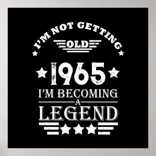 Personliga sextio vintage 60-årspresenter poster (Framsidan)