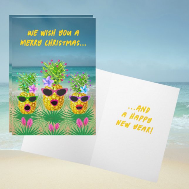Personliga Sjungande Dam Ananas Helgkort (Personalize this card with your own message!)