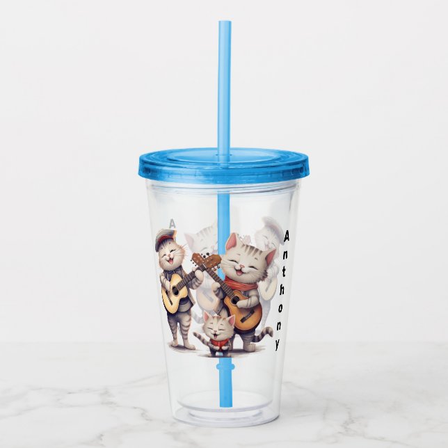 Personliga sjungande katter take away mugg (Framsida)