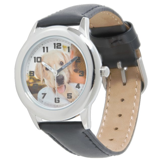 Personliga skapelser Cute Puppy Kids Watch Armbandsur (Vinklad)