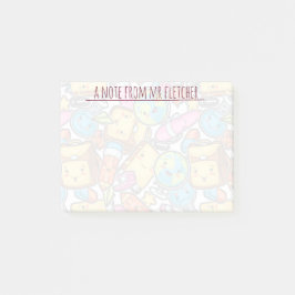 Personliga skolmaterial Mönster Post-it Block