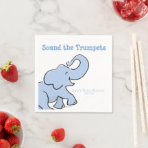 Personliga söta elefant baby shower papper