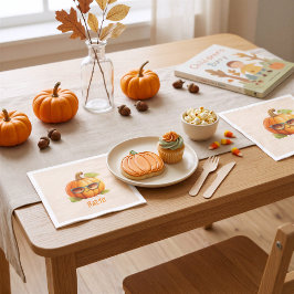 Personliga söta pumpa Halloween pappersservetter