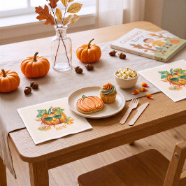 Personliga söta pumpa Halloween servetter