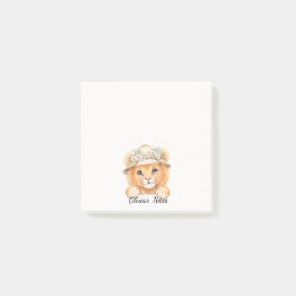Personliga söta safari lejon hatt klisterlappar post-it block