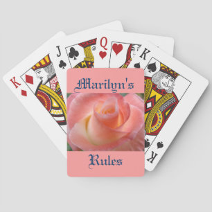 Personliga spelkort Rosa ros Dina regler
